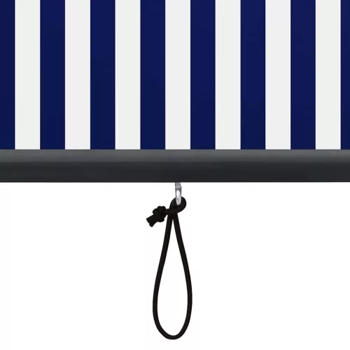 Fehér és kék kültéri roló 140 x 250 cm