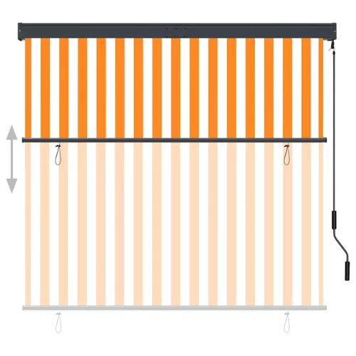 Fehér és narancssárga kültéri roló 160 x 250 cm