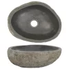 Ovális folyami kő mosdókagyló (29-38) x (24-31) cm