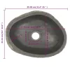Ovális folyami kő mosdókagyló (29-38) x (24-31) cm