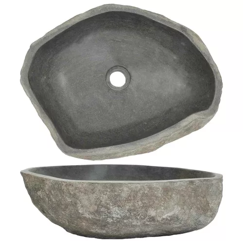 Ovális folyami kő mosdókagyló (45-53) x (34-41) cm