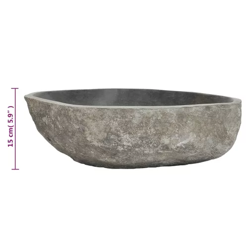 Ovális folyami kő mosdókagyló (45-53) x (34-41) cm