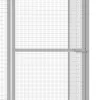 Horganyzott acél macskaketrec 3 x 1,5 x 1,5 m
