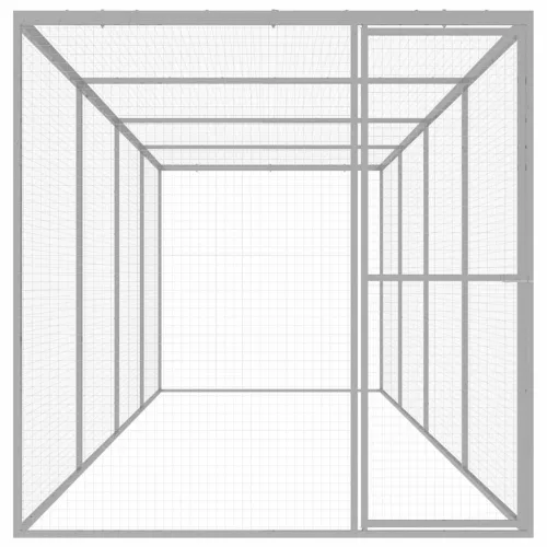 Horganyzott acél macskaketrec 6 x 1,5 x 1,5 m