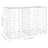 Horganyzott acél gabion fal fedéllel 150 x 60 x 100 cm