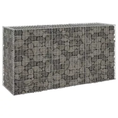 Horganyzott acél gabion fal fedéllel 200 x 60 x 100 cm