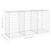 Horganyzott acél gabion fal fedéllel 200 x 60 x 100 cm