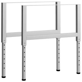   2 db szürke állítható fém munkapadváz 85 x (69-95,5) cm