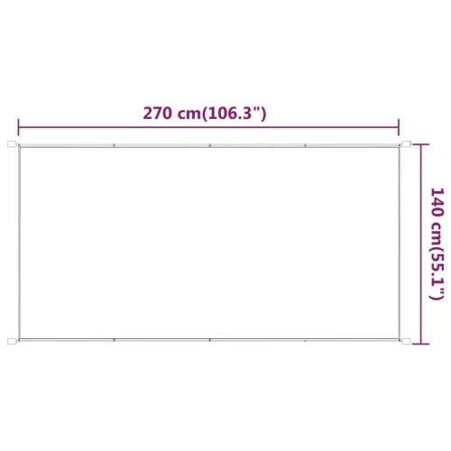 Fehér oxford-szövet függőleges napellenző 140x270 cm
