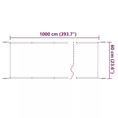 Bézs oxford-szövet függőleges napellenző 60 x 1000 cm