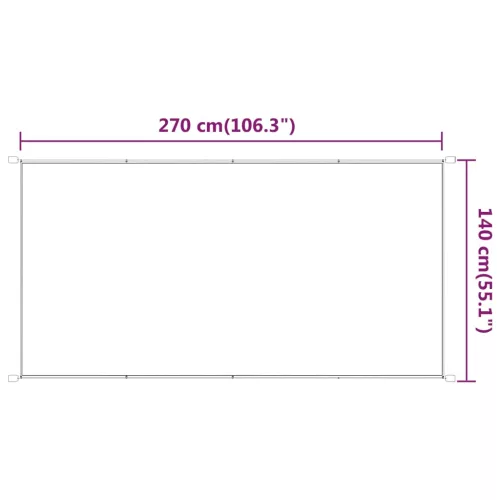 Bézs oxford-szövet függőleges napellenző 140x270 cm