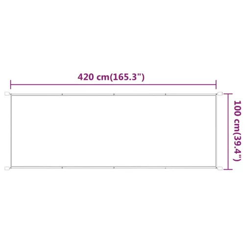 Világoszöld oxford-szövet függőleges napellenző 100x420 cm