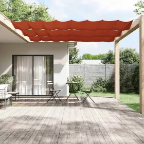   Terrakotta oxford-szövet függőleges napellenző 60 x 1000 cm