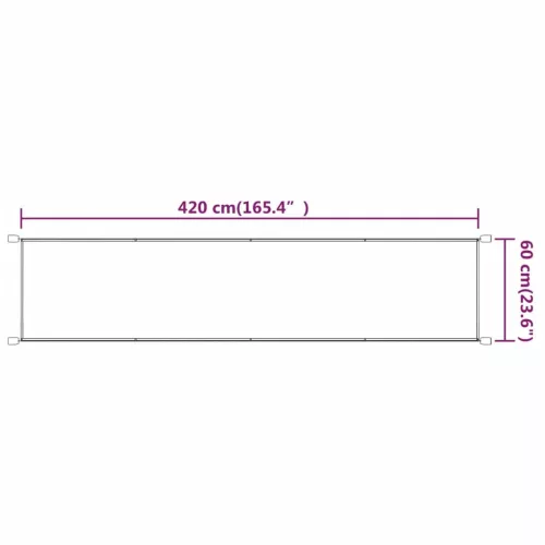 Kék oxford-szövet függőleges napellenző 60x420 cm