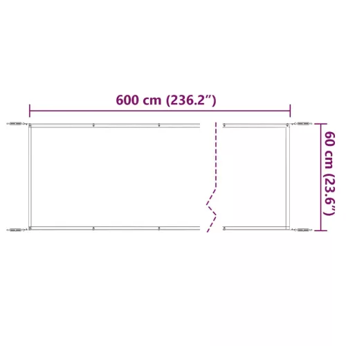 Kék oxford-szövet függőleges napellenző 60x600 cm