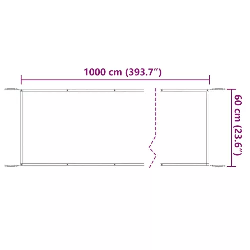 Kék oxford-szövet függőleges napellenző 60x1000 cm