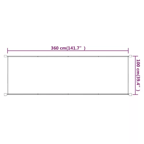 Kék oxford-szövet függőleges napellenző 100x360 cm
