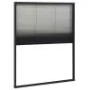 Antracitszürke alumínium pliszé ablakszúnyogháló 60 x 80 cm