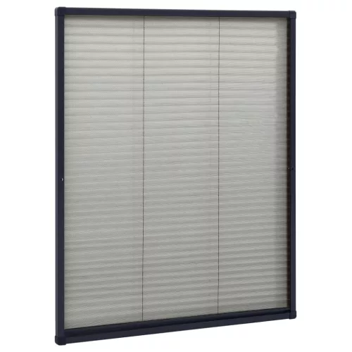 Antracitszürke alumínium pliszé ablakszúnyogháló 60 x 80 cm