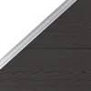 Fekete WPC kerítéspanel 95 x (105-180) cm