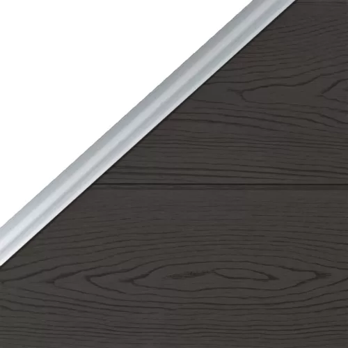 Fekete WPC kerítéspanel 95 x (105-180) cm