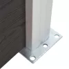 Fekete WPC kerítéspanel 95 x (105-180) cm