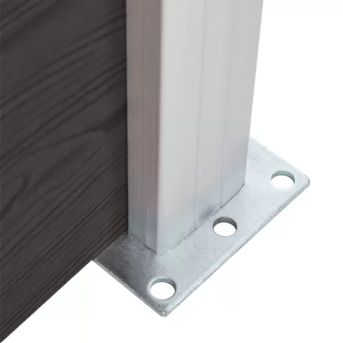 Fekete WPC kerítéspanel 95 x (105-180) cm