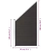 Fekete WPC kerítéspanel 95 x (105-180) cm