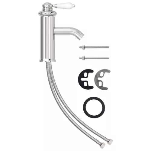 Krómozott felületű fürdőszobai mosdócsaptelep 130 x 180 mm