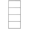 Fekete alumínium és ESG üveg tolóajtó 90 x 205 cm