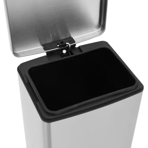 Ezüst ujjlenyomat-mentes  rozsdamentes-acél pedálos kuka 30L