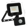 Meleg fehér fényű szenzoros LED-reflektor 10 W