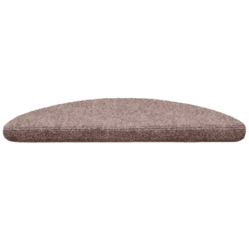 5 db öntapadós lépcsőszőnyeg 56 x 17 x 3 cm világosbarna félkör alakú