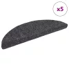 5 db öntapadós lépcsőszőnyeg 56 x 17 x 3 cm sötétszürke félkör alakú