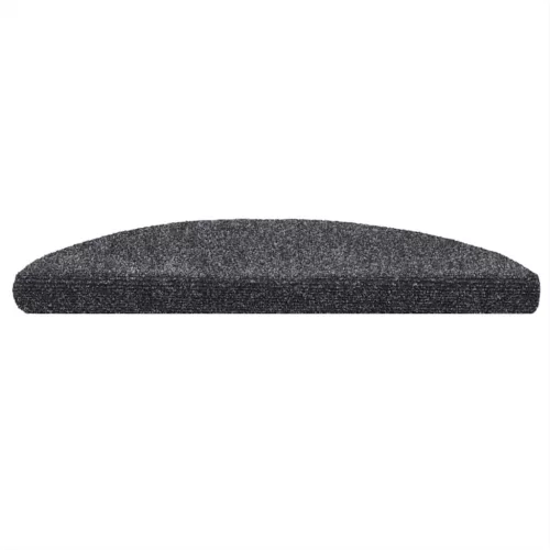 5 db öntapadós lépcsőszőnyeg 56 x 17 x 3 cm sötétszürke félkör alakú