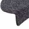 10 db öntapadós lépcsőszőnyeg 56 x 17 x 3 cm sötétszürke félkör alakú