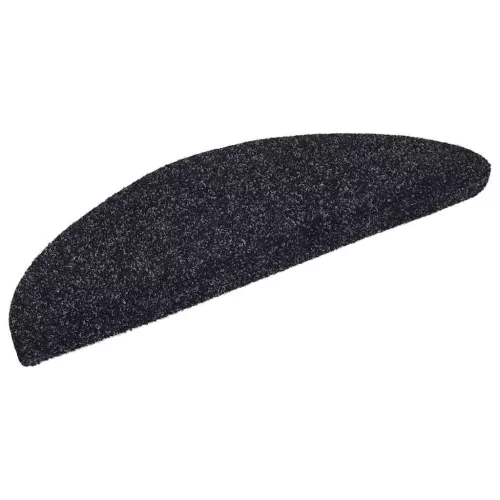 5 db öntapadós lépcsőszőnyeg 56 x 17 x 3 cm fekete félkör alakú