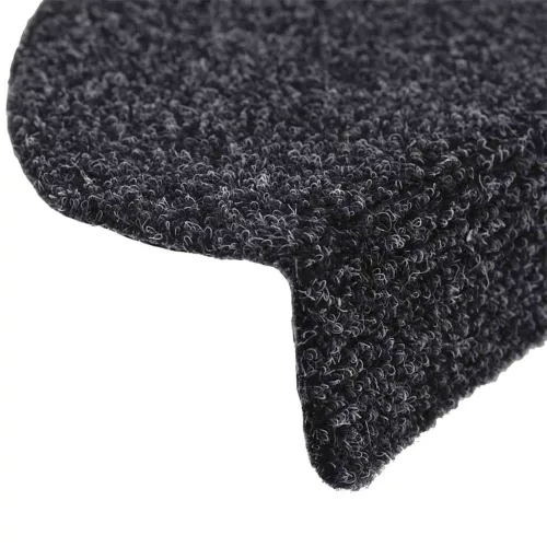 5 db öntapadós lépcsőszőnyeg 56 x 17 x 3 cm fekete félkör alakú