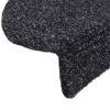 10 db öntapadós lépcsőszőnyeg 56 x 17 x 3 cm fekete félkör alakú