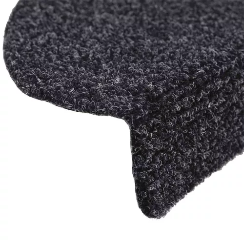 10 db öntapadós lépcsőszőnyeg 56 x 17 x 3 cm fekete félkör alakú