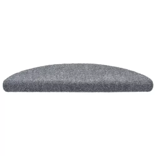 5 db öntapadós lépcsőszőnyeg 56 x 17 x 3 cm világosszürke félkör alakú