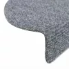 5 db öntapadós lépcsőszőnyeg 56 x 17 x 3 cm világosszürke félkör alakú