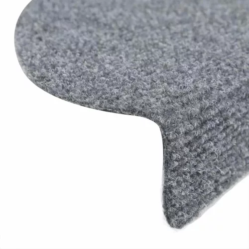 5 db öntapadós lépcsőszőnyeg 56 x 17 x 3 cm világosszürke félkör alakú