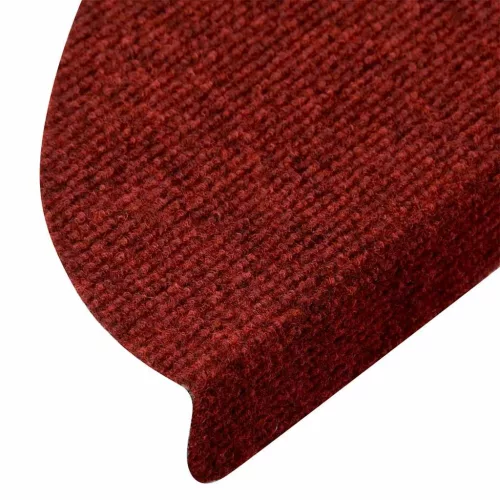 10 db öntapadós lépcsőszőnyeg 56 x 17 x 3 cm bordói félkör alakú
