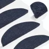 10 db öntapadós lépcsőszőnyeg, 56 x 17 x 3 cm, kék, félkör alakú