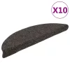 10 db öntapadós lépcsőszőnyeg 56 x 17 x 3 cm antracit félkör alakú