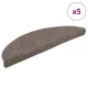 5 db öntapadós lépcsőszőnyeg 56 x 17 x 3 cm bézs félkör alakú