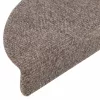 5 db öntapadós lépcsőszőnyeg 56 x 17 x 3 cm bézs félkör alakú