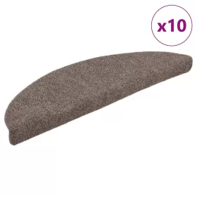   10 db öntapadós lépcsőszőnyeg 56 x 17 x 3 cm bézs félkör alakú