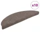 10 db öntapadós lépcsőszőnyeg 56 x 17 x 3 cm bézs félkör alakú